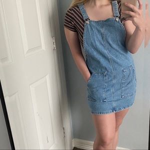 Topshop Denim Overall Dress